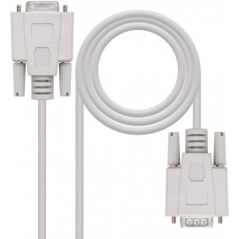 Nanocable Cable Serie Rs232 Db9 Macho A Db9 Hembra 3m - Color Beige