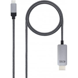Nanocable Cable Conversor Usb-c Macho A Hdmi Macho 3m - Color Negro/plata