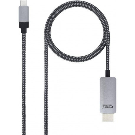 Nanocable Cable Conversor Usb-c Macho A Hdmi Macho 3m - Color Negro/plata