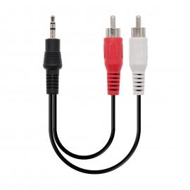 Nanocable Cable Audio Estereo Jack 3.5mm Macho A 2x Rca Macho 0.30m - Co...