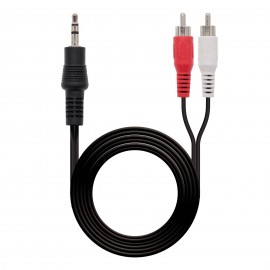 Nanocable Cable Audio Estereo Jack 3.5mm Macho A 2x Rca Macho 3m - Color...