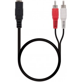 Nanocable Cable Audio Estereo Jack 3.5mm Hembra A 2x Rca Macho 1.50m - C...