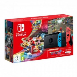 Nintendo Switch Azul Neon/rojo + Super Mario Kart 8 Digital + Suscripcio...