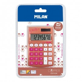 Milan Pocket Copper Calculadora 8 Digitos - Calculadora De Bolsillo - Ta...