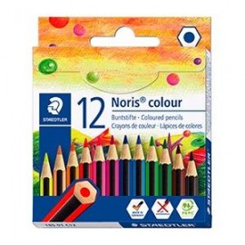Staedtler Noris Colour 185 Pack De 12 Lapices Hexagonales De Colores - R...