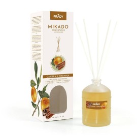 Prady Ambientador Mikado Canela Y Naranja - Frasco De Cristal 100ml Y Va...