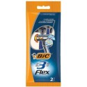 Bic Flex 3 Pack De 2 Maquinillas De Afeitar Desechables De 3 Hojas - Cab...