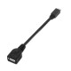 Aisens Cable Usb 2.0 Otg - Tipo Micro B Macho-a Hembra - 15cm - Color Negro