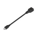 Aisens Cable Usb 2.0 Otg - Tipo Mini B Macho-a Hembra - 15cm - Color Negro