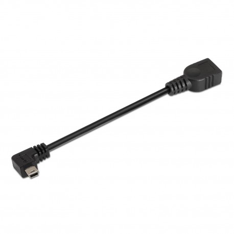 Aisens Cable Usb 2.0 Otg Acodado - Tipo Mini B Macho-a Hembra - 15cm - C...