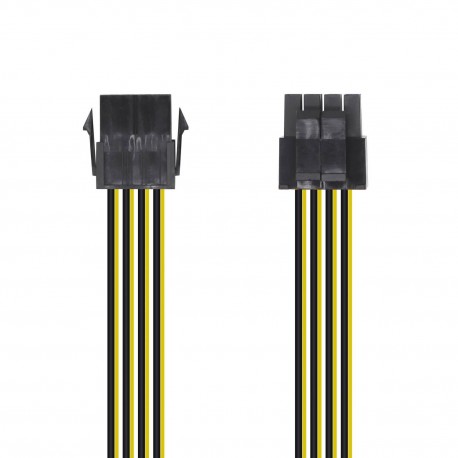 Aisens Cable Alimentacion - 8 Pin/h-4+4 Pin/m - 30cm - Color Negro