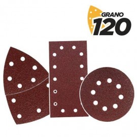 Blim Pack De 9 Lijas Con Velcro Para Lijadora Bl0151 - Grano 120 - 3 For...