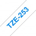 Brother Tze253 Cinta Laminada Generica De Etiquetas - Texto Azul Sobre F...