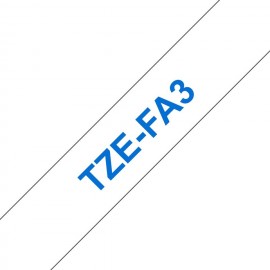 Brother Tzefa3 Cinta Textil Generica De Etiquetas - Texto Azul Sobre Fon...