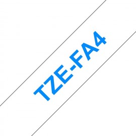 Brother Tzefa4 Cinta Textil Generica De Etiquetas - Texto Azul Sobre Fon...