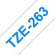 Brother Tze263 Cinta Laminada Generica De Etiquetas - Texto Azul Sobre F...