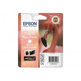 Epson T0870 Pack De 2 Optimizadores De Brillo Cartuchos De Tinta Origina...