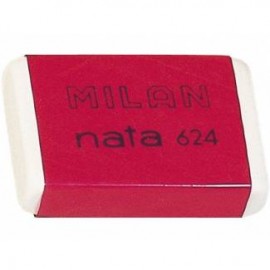24 X Milan Nata 624 Goma De Borrar Rectangular - Plastico - Suave - No A...