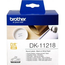 Brother Dk11218 - Etiquetas Originales Precortadas Circulares - 24 Mm De...