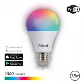 Elbat Bombilla Led Smart Wi-fi A65 E27 15w 1500lm Rgb - Temperatura 2700...