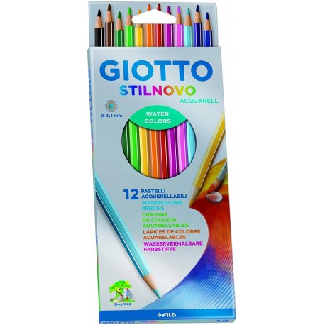 Giotto Stilnovo Acquarell Pack De 12 Lapices De Colores Acuarelables Hex...