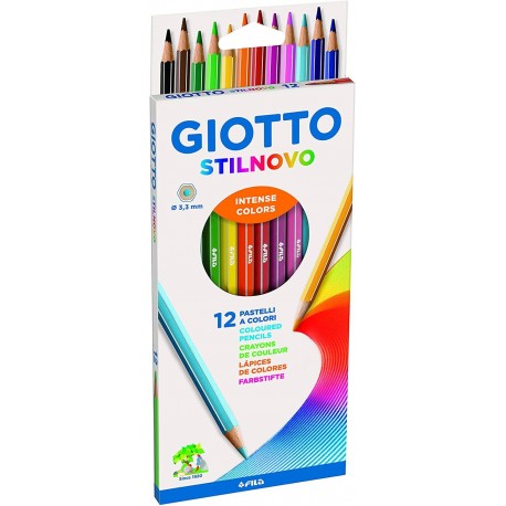 Giotto Stilnovo Pack De 12 Lapices Hexagonales De Colores - Mina 3.3mm -...