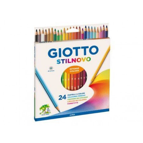 Giotto Stilnovo Pack De 24 Lapices Hexagonales De Colores - Mina 3.3mm -...