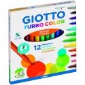 Giotto Turbo Color Pack De 12 Rotuladores - Punta Fina 2.8 Mm. - Tinta A...
