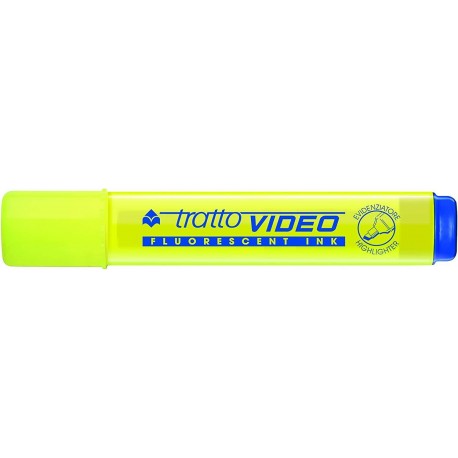 12 X Tratto Video Marcador Fluorescente - Punta Biselada - Tinta Base De...