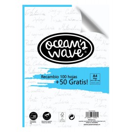 Oceans Wave Pack De 100 Hojas A4 90gr + 50 Gratis - Color Blanco