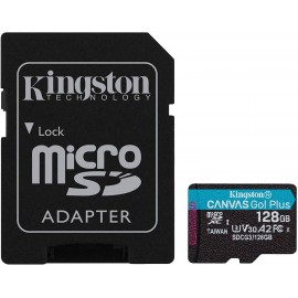 Kingston Tarjeta Micro Sdxc 128gb Uhs-i U3 V30 Clase 10 170mb/s Canvas G...