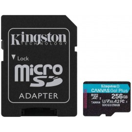Kingston Tarjeta Micro Sdxc 256gb Uhs-i U3 V30 Clase 10 170mb/s Canvas G...