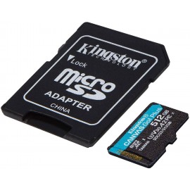 Kingston Tarjeta Micro Sdxc 512gb Uhs-i U3 V30 Clase 10 170mb/s Canvas G...