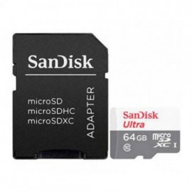 Sandisk Ultra Tarjeta Micro Sdxc 64gb Uhs-i U1 Clase 10 100mb/s + Adapta...