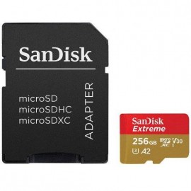 Sandisk Extreme Tarjeta Micro Sdxc 256gb Uhs-i U3 V30 A2 Clase 10 160mb/...