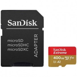 Sandisk Extreme Tarjeta Micro Sdxc 400gb Uhs-i U3 V30 A2 Clase 10 160mb/...