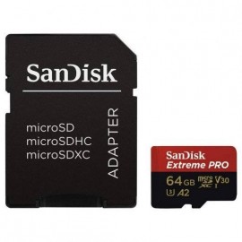 Sandisk Extreme Pro Tarjeta Sdxc 64gb U3 V30 A2 Clase 10 170mb/s + Adapt...