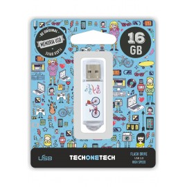 Techonetech Be Bike Memoria Usb 2.0 16gb (pendrive)