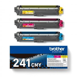 Brother Tn241 Pack De 3 Cartuchos De Toner Originales - Cian¸ Magenta¸ A...