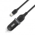 Xo Tz08 Pack Cargador De Coche + Cable Usb-a A Lightning - 2 Puertos Usb