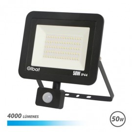 Elbat Serie Slim Foco Led 50w Con Sensor De Movimiento 4000lm - 6500k Lu...