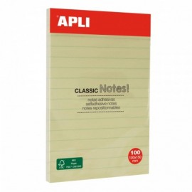 Apli Notas Adhesivas Classic Con Lineas 100x150mm - Bloc De 100 Hojas - ...