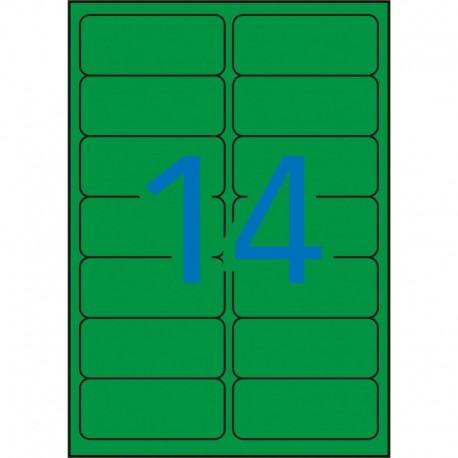 Apli Etiquetas Verdes Permanentes 99.1 X 38.1mm 20 Hojas