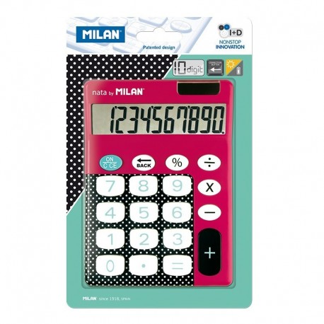 Milan Dots & Buttons Calculadora 10 Digitos - Calculadora De Sobremesa -...