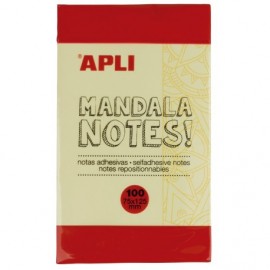Apli Notas Adhesivas Mandala 125x75mm - 100 Hojas - Diseño Mandala - Adh...