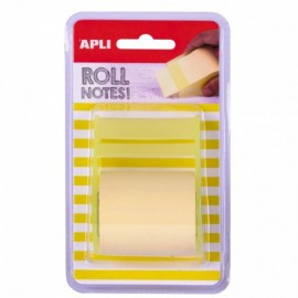 Apli Dispensador Nota Adhesiva Rollo - 50mm X 8m - Facil De Usar - Adhes...