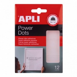 Apli Power Dots - 12 Unidades - Ultra Adhesivas De Doble Cara - Adhesivo...