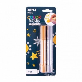 Apli Color Sticks Temperas Solidas - Pack 2 Unidades De 6g En Colores Me...