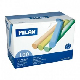 Milan Pack De 100 Tizas - Redondas - No Contienen Caseina - Colores Surt...