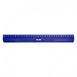 Milan Regla Flexible Y Resistente - Longitud 30cm - Color Azul